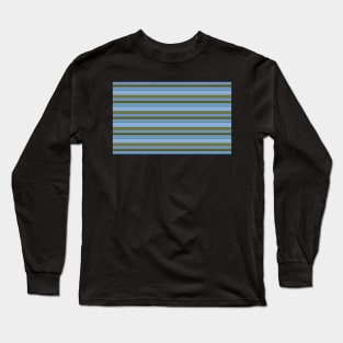 Green Palm Blue Sky of Crete Stripes for Face Long Sleeve T-Shirt